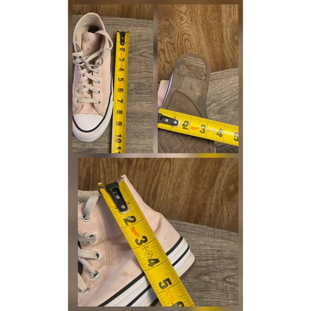 Converse Ctas Eva Lift High Top‎ Canvas Sneakers Youth Size 5 Pink